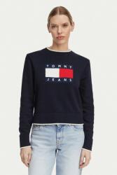 Tommy Hilfiger Női pulóver Tommy Jeans Intarsia Flag Badge DW0DW22316 S INTL tengerkék