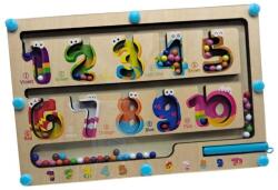 Raya Toys Jucărie din lemn Raya Toys - Placă cu cifre și bile magnetice (517126077)