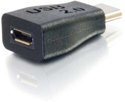 C2G USB 2.0 Type C Micro USB Átalakító Fekete 28869 (28869)