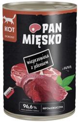 Pan Mięsko PAN MIĘSKO Vaddisznó és szarvas nedves macskaeledel 400 g