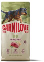 CARNILOVE True Fresh Dog Duck Adult Small Breeds 12 kg száraz táp friss kacsával felnőtt kis testű kutyáknak