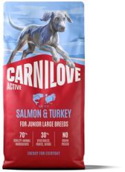 CARNILOVE Active Dog Salmon & Turkey 12 kg Junior Large Breeds lazac és pulyka, nagytestű fiatal kutyák számára