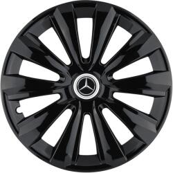 AutoHelix MSA Set 4 Capace Roti, potrivite jantelor de R15, pentru Mercedes-Benz, model delta negru (13939)
