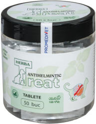 Promedivet Herba-Treat tablete pisici antihelmintic cutii 50 tbl*0.3gr
