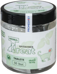 Promedivet Herba-Treat tablete pisici antistres cutii 50 tbl*0.3gr