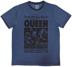 Queen News of the World 40th Front Page Ringer Denim Blue L Ing (QURG25MD03)