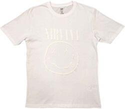 Nirvana White Happy Face (Hi-Build White-On-White) White M Ing (NIRVTS78MW02)