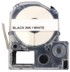 Compatibil Epson LK-6WBW, 24 mm x 9 m alb, bandă compatibilă cu aderență extrem de puternică (EPLK6WBW)