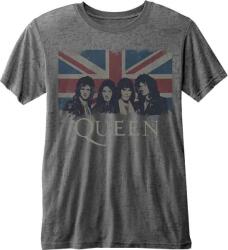 Queen Vintage Union Jack Burnout Charcoal Grey M Ing (QUBO01MC02)