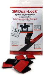 3M Dual-Lock, negru, ambalaj = 10 pătrate 25 x 25 mm (AA-DUAL-2525-2)