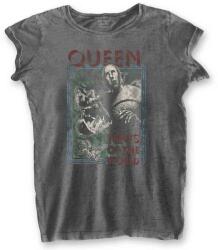 Queen News of the World Burnout Charcoal Grey L Női Ing (QUBOTS02LC03)