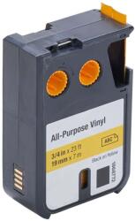 Compatibil Banda compatibila Dymo 1868772, 19mm x 7m, text negru/fundal galben (1868772)
