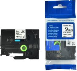 Compatibil Banda compatibila Brother TZ-NFX221/TZe-NFX221, 9mm x 5m, flexi, nailon, text negru/fundal alb (TZeNFX221)