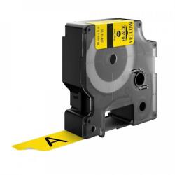 Compatibil Banda compatibila Dymo 18433, 19mm x 5, 5m text negru / fundal galben, vinil (18433)