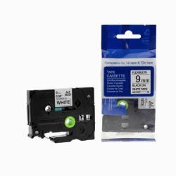 Compatibil Banda compatibila Brother TZ-FX221/TZe-FX221, 9mm x 8m, flexi, text negru/fundal alb (TZeFX221)