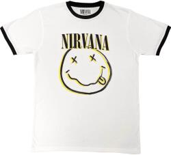 Nirvana Double Happy Face Ringer White XL Ing (NIRVTS56MW04)