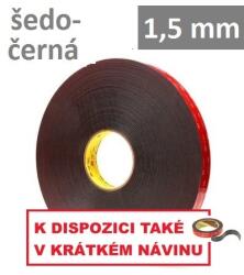 3M VHB 5962-F, gro. 1, 5 mm; banda acrilica adeziva dublu adeziva de culoare gri-neagra 19 mm x 3 m (AA-5962-1903-1)