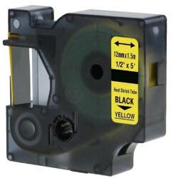 Compatibil Banda compatibila Dymo 18056, S0718310, 12mm x 1, 5m text negru / fundal galben (18056)