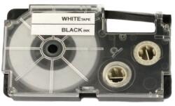 Compatibil Casio XR-12HMWE, 12mm x 8m text negru / fundal alb, flexibil banda compatibila (XR-12HMWE)