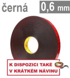 3M VHB 5925-F, gro. 0, 6 mm; negru bandă acrilică adezivă puternică cu două fețe 12 mm x 33 m (7100211819)