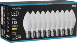 Mexen Nova 10x LED крушка E14, C37, 3W, Топла - 3000K, 315 lm - L102-E14-0330-01x10 (L102-E14-0330-01x10)