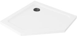 Mexen Flat петостранен душ поднос slim 100 x 100 см, бял, черен сифон - 41P101010-B (41P101010-B)