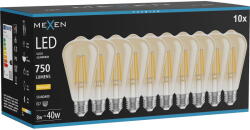 Mexen Vintis 10x LED нажежаема жичка E27, ST64, 8W, Топла - 2700K, 750 lm, кехлибар (L152-E27-0827-50x10)