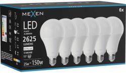 Mexen Nova 6x LED крушка E27, A95, 25W, неутрална - 4000K, 2625 lm - L100-E27-2540-01x06 (L100-E27-2540-01x06)