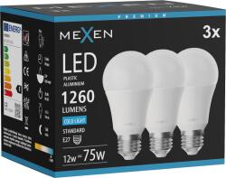 Mexen Nova 3x LED Крушка E27, A60, 12W, Студена - 6500K, 1260 lm - L100-E27-1265-01x03 (L100-E27-1265-01x03)