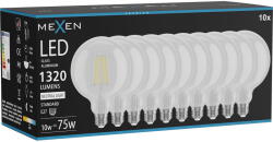 Mexen Vintis 10x LED крушка с нажежаема жичка E27, G125, 10W, Неутрална - 4000K, 1320 lm, (L158-E27-1040-00x10)