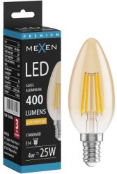 Mexen Vintis LED крушка с нажежаема жичка E14, C35, 4W, Топло - 2200K, 400 lm, кехлибар (L154-E14-0422-50)