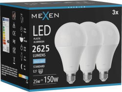 Mexen Nova 3x LED крушка E27, A95, 25W, Студен - 6500K, 2625 lm - L100-E27-2565-01x03 (L100-E27-2565-01x03)