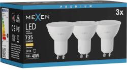 Mexen Nova 3x LED крушка GU10, 7W, Топла светлина - 3000K, 735 lm - L107-GU10-0730-01x03 (L107-GU10-0730-01x03)