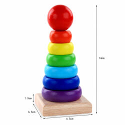 Sky Montessori torony fa készségfejlesztő játék 15 cm - Sky (207800011)