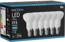 Mexen Nova 6x LED крушка E14, R50, 3W, Студена - 6500K, 315 lm - L103-E14-0365-01x06 (L103-E14-0365-01x06)