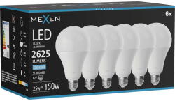Mexen Nova 6x LED крушка E27, A95, 25W, Студена - 6500K, 2625 lm - L100-E27-2565-01x06 (L100-E27-2565-01x06)