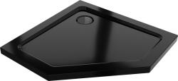 Mexen Flat петоъгълен душов поднос Slim 100 x 100 см, черен, сифон черен - 41P701010-B (41P701010-B)