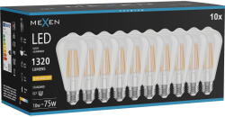 Mexen Vintis 10x LED Едисонова крушка E27, ST64, 10W, Топла светлина - 2200K, 1320 lm, (L152-E27-1022-00x10)