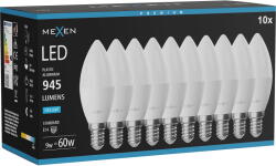 Mexen Nova 10x LED крушка E14, C37, 9W, Студена - 6500K, 945 lm - L102-E14-0965-01x10 (L102-E14-0965-01x10)