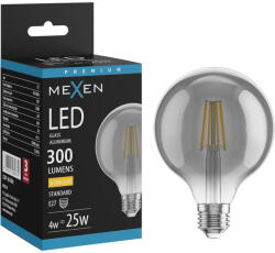Mexen Vintis LED нажежаема крушка E27, G95, 4W, Топло - 2700K, 300 lm, димна - L157-E27-0427-70 (L157-E27-0427-70)