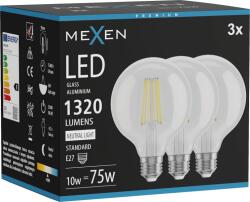 Mexen Vintis 3x LED нажежаема жичка крушка E27, G95, 10W, неутрална - 4000K, 1320 lm, (L157-E27-1040-00x03)