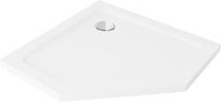 Mexen Flat петоъгълен душов поддон slim 100 x 100 см, бял, сифон хром - 41P101010 (41P101010)