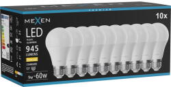 Mexen Nova 10x LED крушка E27, A60, 9W, Топла - 3000K, 945 lm - L100-E27-0930-01x10 (L100-E27-0930-01x10)