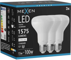 Mexen Nova 3x LED крушка E27, R80, 15W, Неутрална - 4000K, 1575 lm - L105-E27-1540-01x03 (L105-E27-1540-01x03)