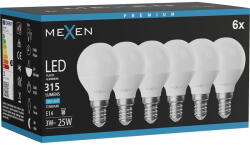 Mexen Nova 6x LED крушка E14, G45, 3W, Студена - 6500K, 315 lm - L101-E14-0365-01x06 (L101-E14-0365-01x06)