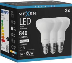 Mexen Nova 3x LED крушка E14, R50, 8W, Неутрална - 4000K, 840 lm - L103-E14-0840-01x03 (L103-E14-0840-01x03)