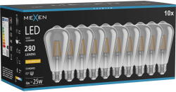 Mexen Vintis 10x LED филаментна крушка E27, ST64, 4W, Топла - 2200K, 300 lm, дим - L152-E27-0422-70x10 (L152-E27-0422-70x10)