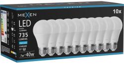 Mexen Nova 10x LED крушка E27, A60, 7W, Студена - 6500K, 735 lm - L100-E27-0765-01x10 (L100-E27-0765-01x10)