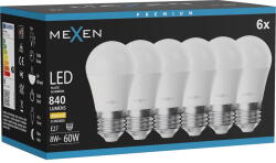 Mexen Nova 6x LED крушка E27, G45, 8W, Топла - 3000K, 840 lm - L101-E27-0830-01x06 (L101-E27-0830-01x06)