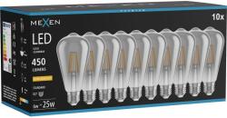 Mexen Vintis 10x LED нажежаема крушка E27, ST64, 6W, Топла - 2200K, 450 lm, опушена (L152-E27-0622-70x10)